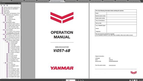 yanmar mini excavator operator's manual|yanmar tractor parts hoye.